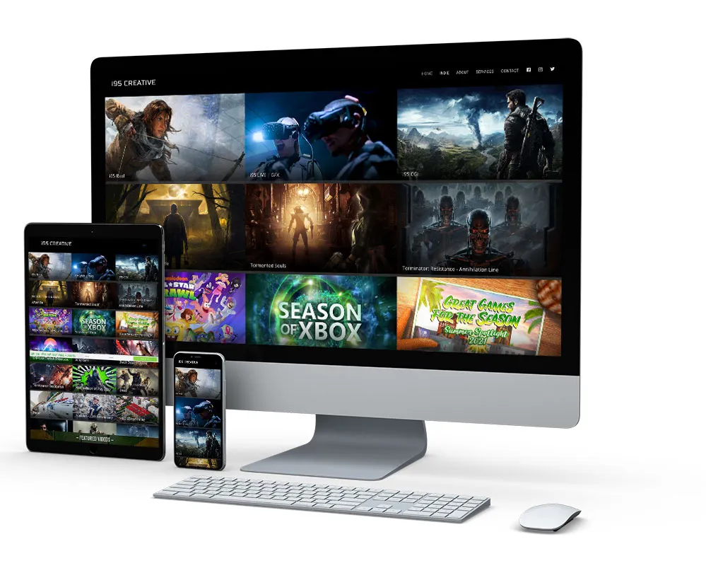 I95 CREATIVE: website on desktop, tablet and phone